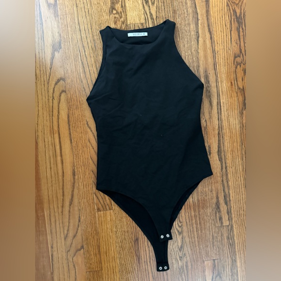High neck tank bodysuit with thong back black. Like new size small! - Picture 1 of 4